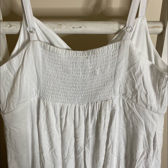 TORRID White stretch woven button midi dress. Size 2. - Picture 4 of 14